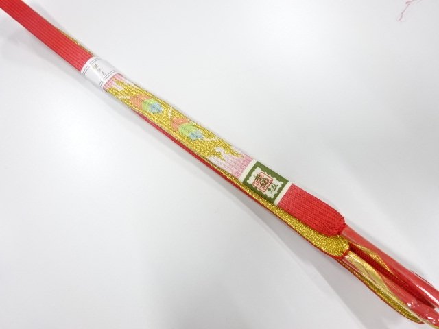 JAPANESE KIMONO / UNUSED KOREI HAND-TIED OBIJIME
